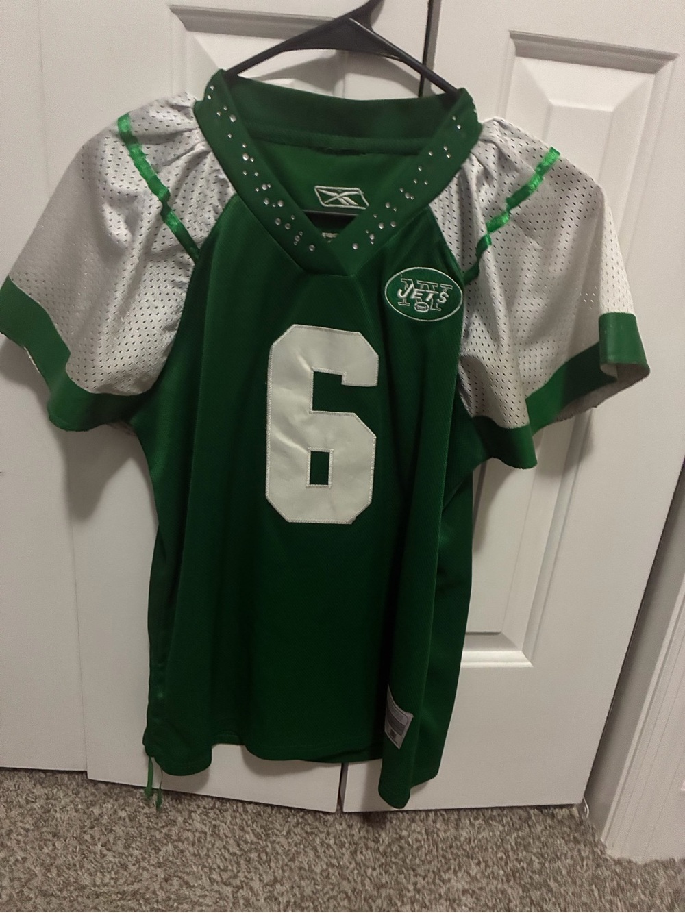 Reebok Kids New York Jets Green & White #6 Jersey